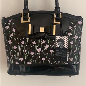 Lulu by Lulu Guinness Black Rose Satchel